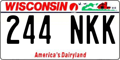 WI license plate 244NKK