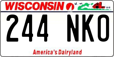 WI license plate 244NKO