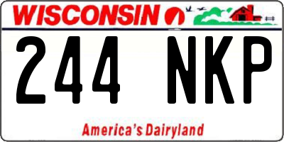 WI license plate 244NKP