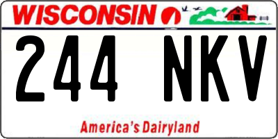 WI license plate 244NKV