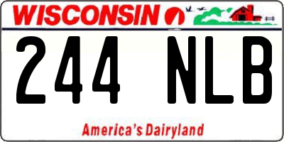 WI license plate 244NLB