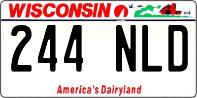 WI license plate 244NLD