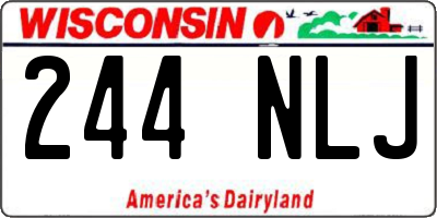 WI license plate 244NLJ