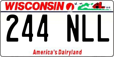WI license plate 244NLL