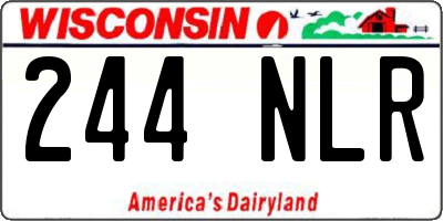 WI license plate 244NLR