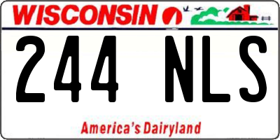 WI license plate 244NLS