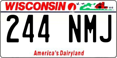 WI license plate 244NMJ