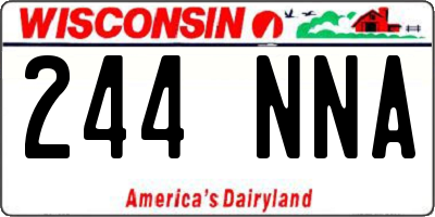 WI license plate 244NNA