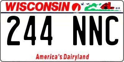 WI license plate 244NNC