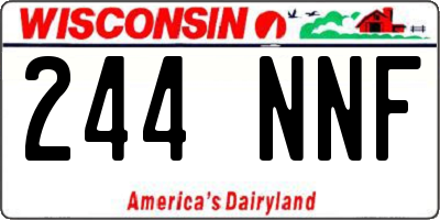WI license plate 244NNF