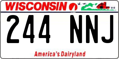 WI license plate 244NNJ