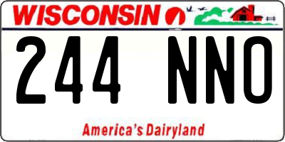 WI license plate 244NNO