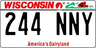 WI license plate 244NNY
