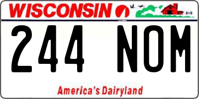 WI license plate 244NOM