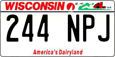 WI license plate 244NPJ