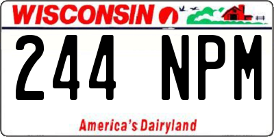 WI license plate 244NPM