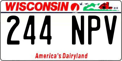 WI license plate 244NPV