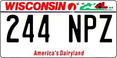 WI license plate 244NPZ