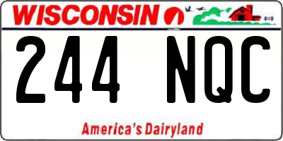 WI license plate 244NQC