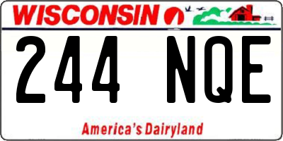 WI license plate 244NQE
