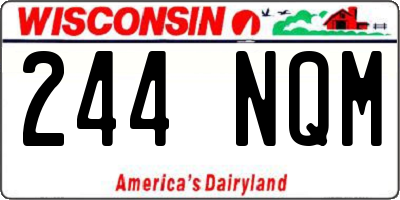 WI license plate 244NQM