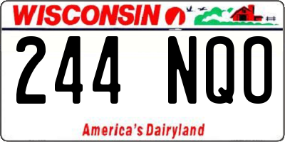 WI license plate 244NQO