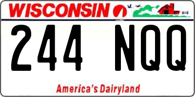 WI license plate 244NQQ