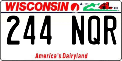 WI license plate 244NQR