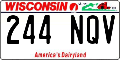 WI license plate 244NQV