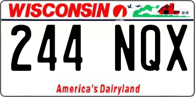 WI license plate 244NQX