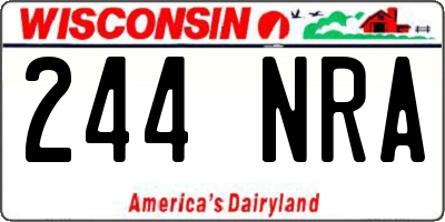 WI license plate 244NRA