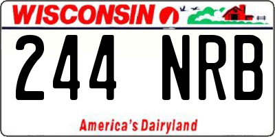 WI license plate 244NRB