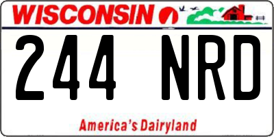 WI license plate 244NRD