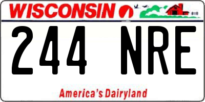 WI license plate 244NRE