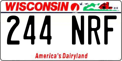 WI license plate 244NRF