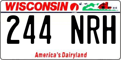 WI license plate 244NRH