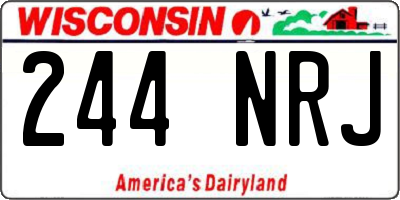 WI license plate 244NRJ