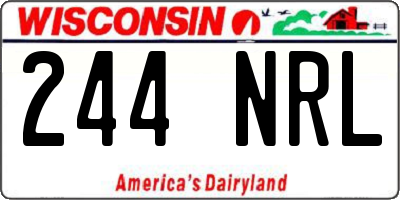 WI license plate 244NRL