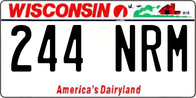 WI license plate 244NRM