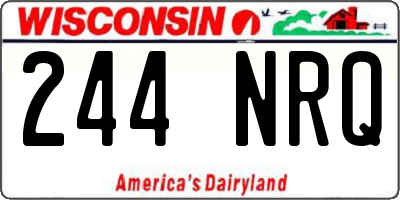 WI license plate 244NRQ