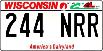 WI license plate 244NRR