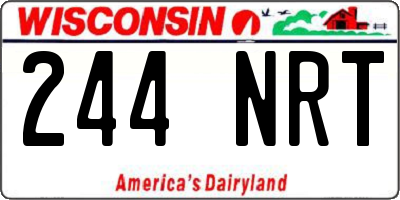 WI license plate 244NRT