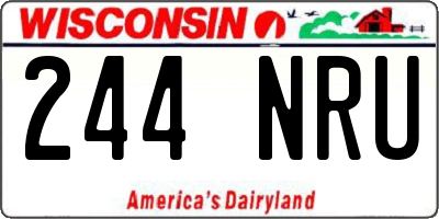 WI license plate 244NRU