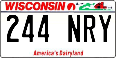 WI license plate 244NRY