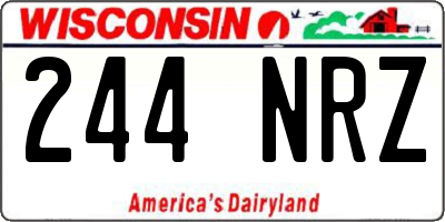 WI license plate 244NRZ