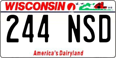 WI license plate 244NSD