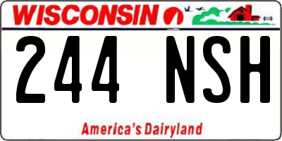 WI license plate 244NSH
