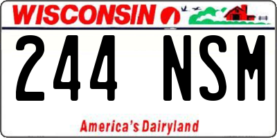 WI license plate 244NSM