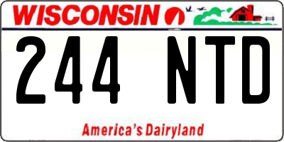 WI license plate 244NTD