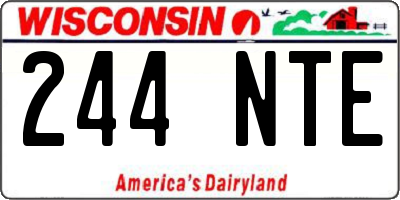 WI license plate 244NTE